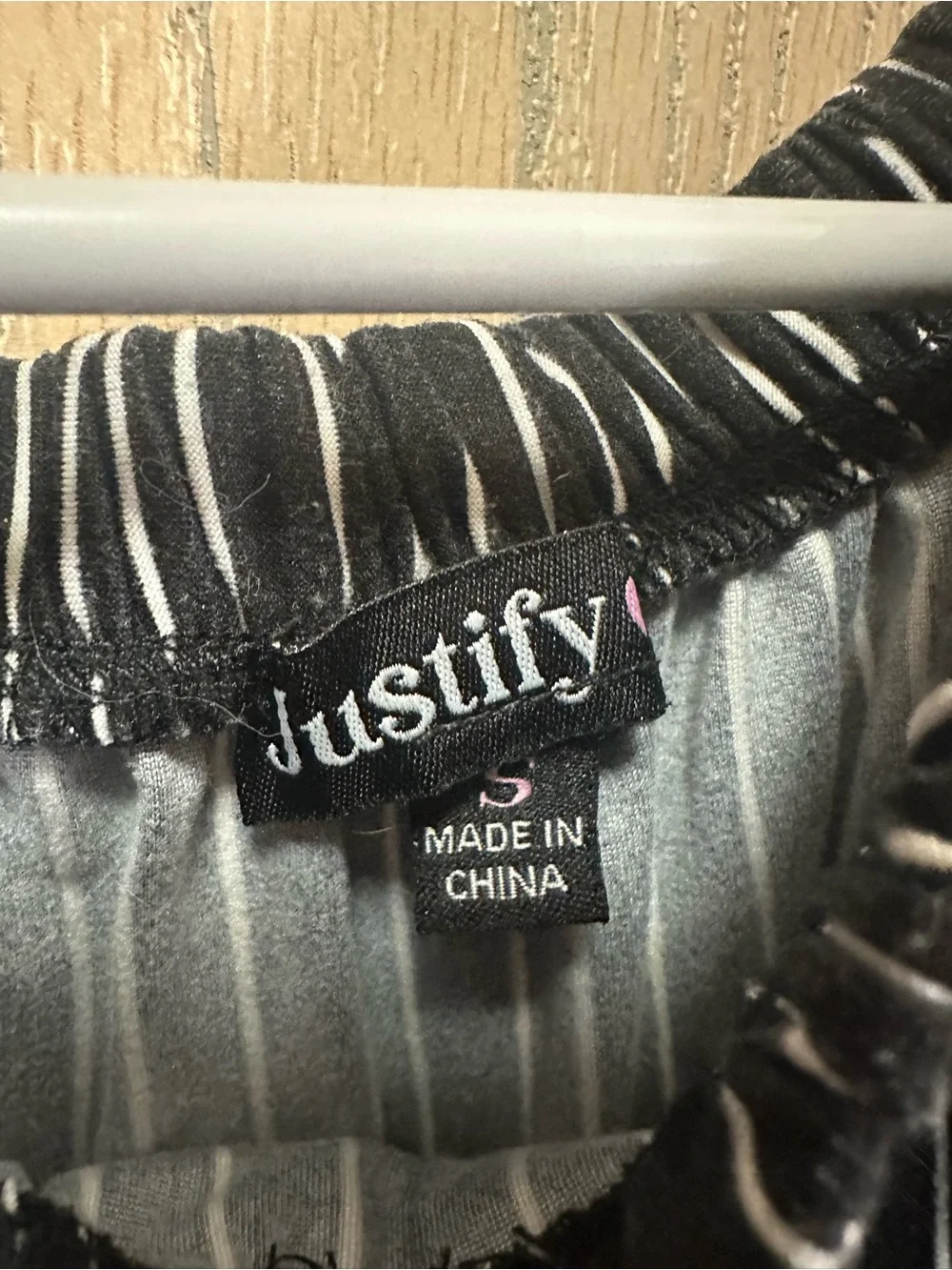 Justify Black And White Striped Girls Dress Small